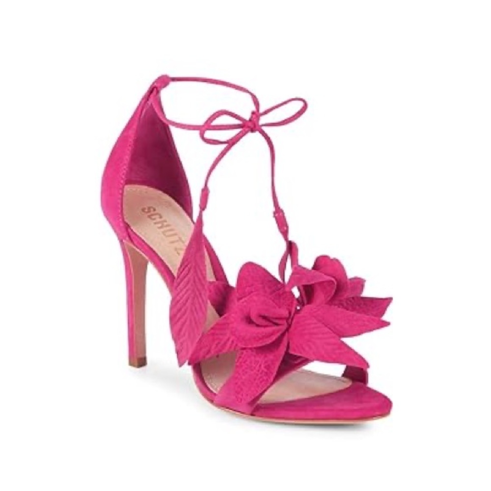 SCHUTZ Fuchsia Floral Women's Heels